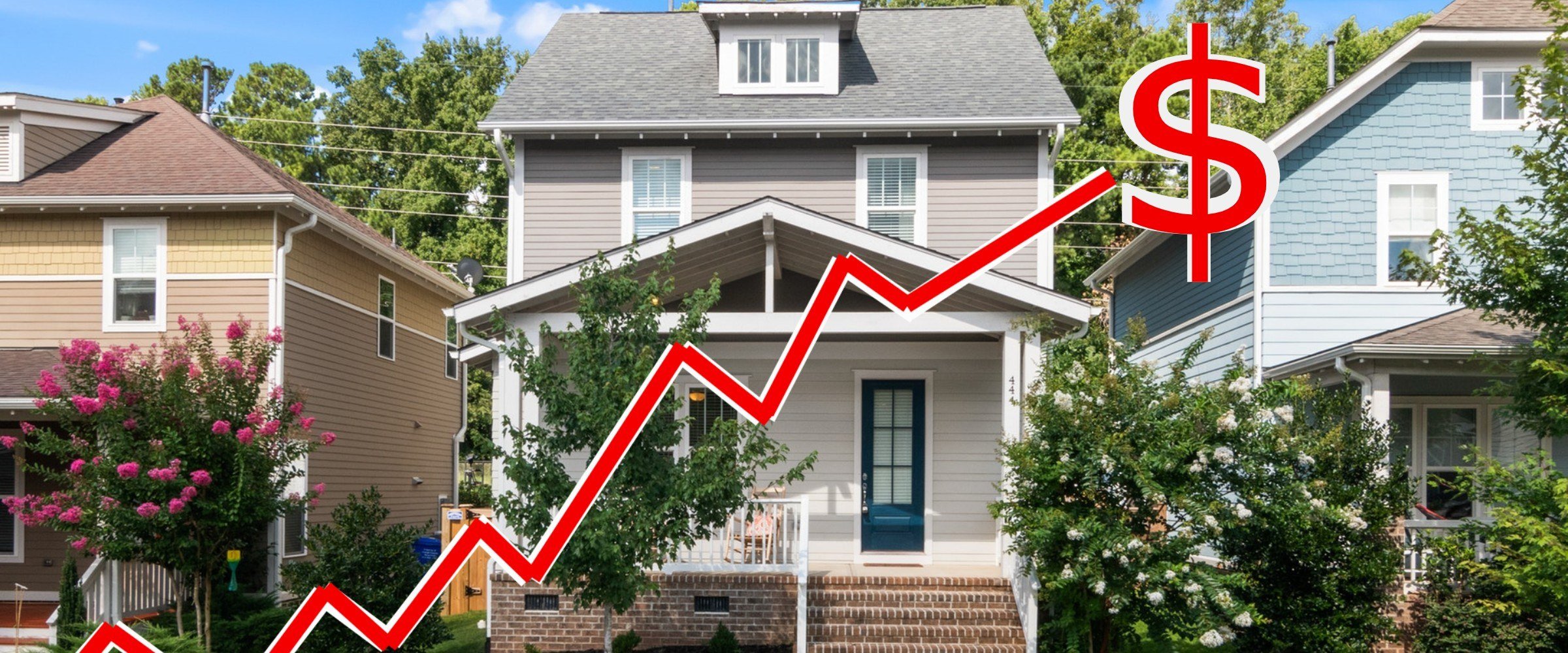 picture of home prices going up in the suburbs
