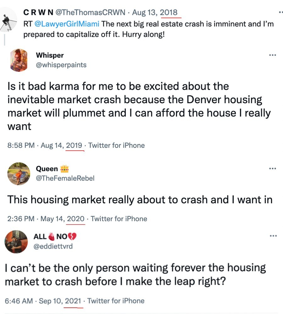 Twitter housing market predictions